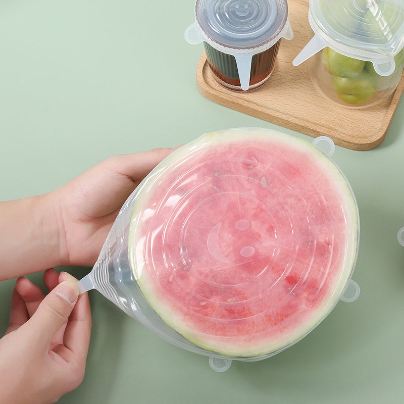 6Pcs Food Silicone Cover Fresh-keeping Storage