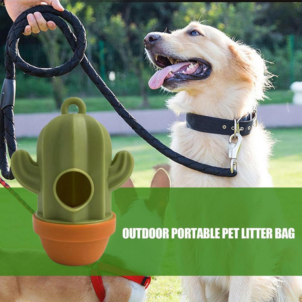 1Pcs Cactus Shaped Poop Bag Dispenser